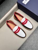 J.M.WESTON White  calfskin Leather Shoes-J.M.WESTON Man Business Leather Shoes